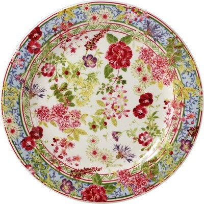 4 Canapes Plates  MILLE FLEURS - 6.5 inches diam