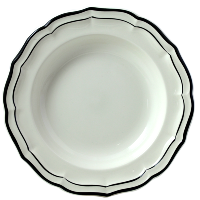 Set of 6 soup dishes FILET MANGANESE 8.78 inches