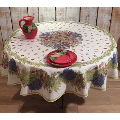 Round Tablecloth Cotton Rose And, 70 Round Tablecloth Cotton